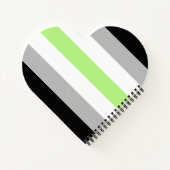 Agender Pride Flag – Agender Identity LGBTQIA+  ノートブック (裏面)