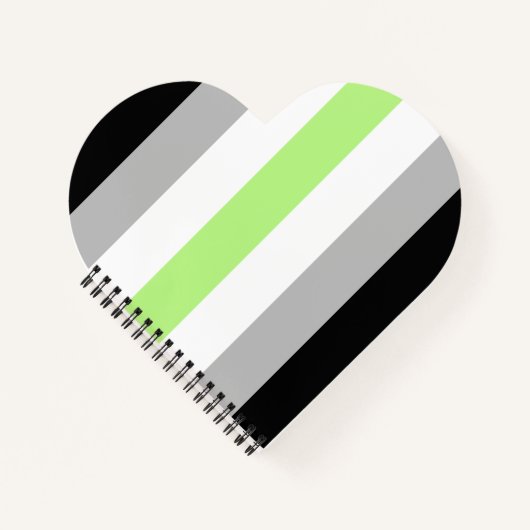 Agender Pride Flag – Agender Identity LGBTQIA+  ノートブック (正面)