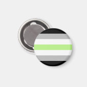 Agender Pride Flag – Agender Identity LGBTQIA+ マグネット (正面/裏面)