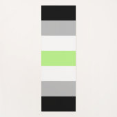 Agender Pride Flag – Agender Identity LGBTQIA+  ヨガマット (正面)