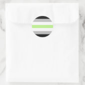 Agender Pride Flag – Agender Identity LGBTQIA+ ラウンドシール (バッグ)