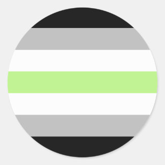 Agender Pride Flag – Agender Identity LGBTQIA+ ラウンドシール