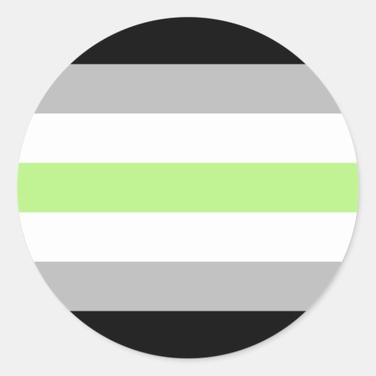 Agender Pride Flag – Agender Identity LGBTQIA+ ラウンドシール (正面)