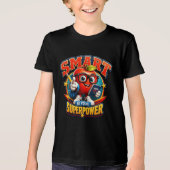 Agent Apple | かわいい新学期マスコットデザイン トライブレンドTシャツ (正面)