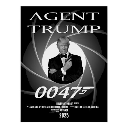 Agent President Donald Trump Inauguration Day 47 ポスター (正面)