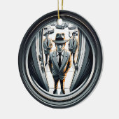 Agents in Gray at the Door | 魚目 セラミックオーナメント (左)