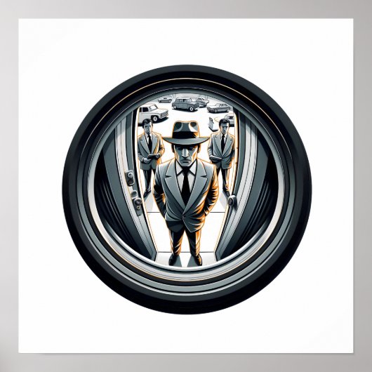 Agents in Gray at the Door | 魚目 ポスター (正面)