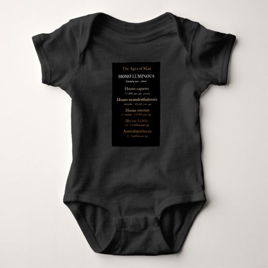 Ages Of Man Baby One-Piece Bodysuit ベビーボディスーツ (正面)