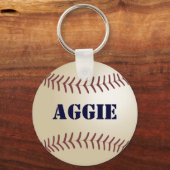 Aggie Baseball Keychain by 369MyName キーホルダー (正面)