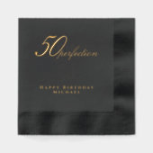 Aggreeted to Complementsカクテル50thバースデーパーティー 箔ナプキン (正面)