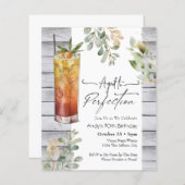 Aggreeted to Complementsフローラ70誕生日招待状 (正面/裏面)