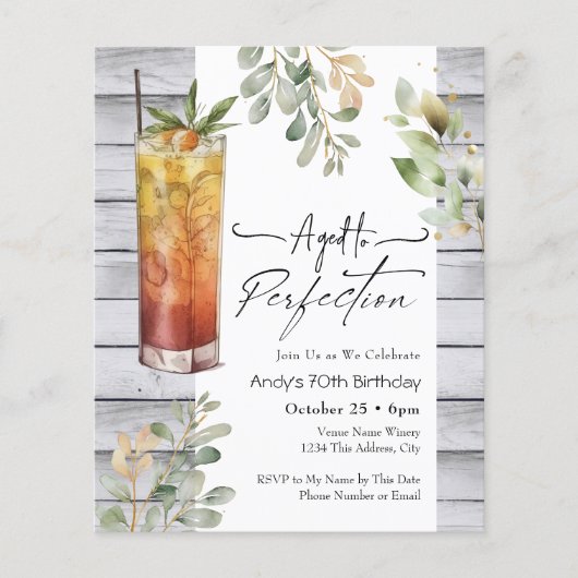 Aggreeted to Complementsフローラ70誕生日招待状 (正面)