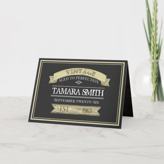 Aggreeted to Completenessヴィンテージ誕生日 カード (正面)