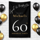 Aggreeted to Completeness Black金ゴールド60th Birthday  横断幕<br><div class="desc">完全熟年ブラック金ゴールド60th誕生日パーティバナー。私たちのマイルストーンの誕生日の招待デザイン、洗練とお祝いの完璧なブレンドで優雅さにトーストを上げる。黒と金ゴールドのアクセントは、豊かな色合いの熟成したウイスキーを連想させる上品なステージを設定した。この招待は永遠の魅力を醸し出し、スタイルで重要なマイルストーンをマーク。デザインはエレガント、お祝いの旅に敬意を表し、洗練された味のエッセンスと金ゴールドのアクセントの魅力を包み込む。クラスのtouchと洗練されたエレガンスの一口と私たち祝は、この画期的な誕生日として洗練された夕べのために私たちに参加する。応援はウイスキーのように老いた思い出素晴らしに！</div>