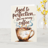 Aggreeted to Perfectコーヒーをテーマにした誕生日カード カード (黄色い花)