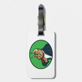 Aggressive Bull in Business Suit ラゲッジタグ (裏面縦)