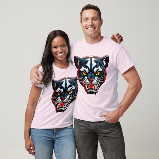 Aggressive Tiger Head Illustration Tシャツ (ユニセックス)