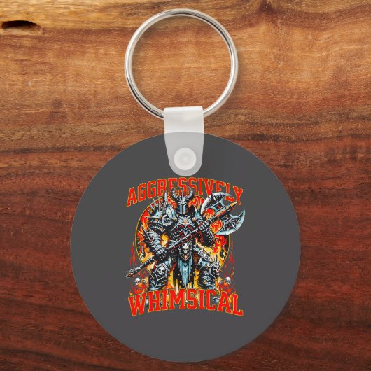 Aggressively Whimsical Dark Fantasy Warrior Battle キーホルダー (正面)