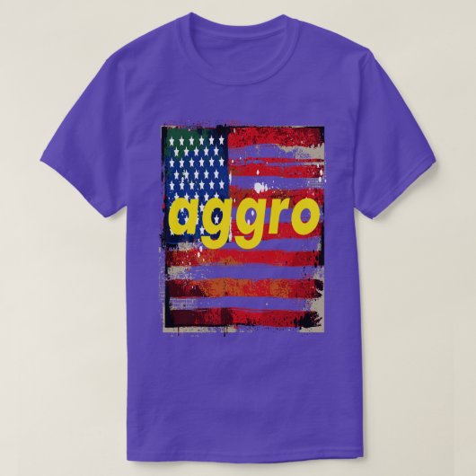 Aggroの攻撃的行動単語M Tシャツ (デザイン正面)