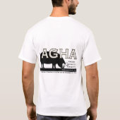 AGHAの人のTシャツ新しいデザインの前部および背部 Tシャツ (裏面)