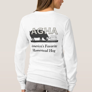 AGHAの長袖のTシャツレディース新しいロゴ Tシャツ