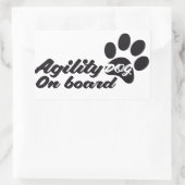Agility Dog On Board 長方形シール (バッグ)