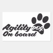 Agility Dog On Board 長方形シール (正面)