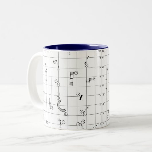 Agility Themed Course Map Mug ツートーンマグカップ (正面左)