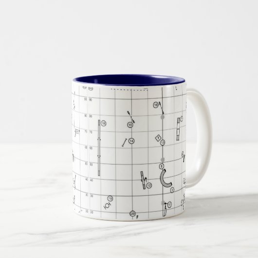 Agility Themed Course Map Mug ツートーンマグカップ (正面右)