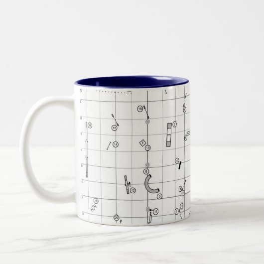 Agility Themed Course Map Mug ツートーンマグカップ (左)