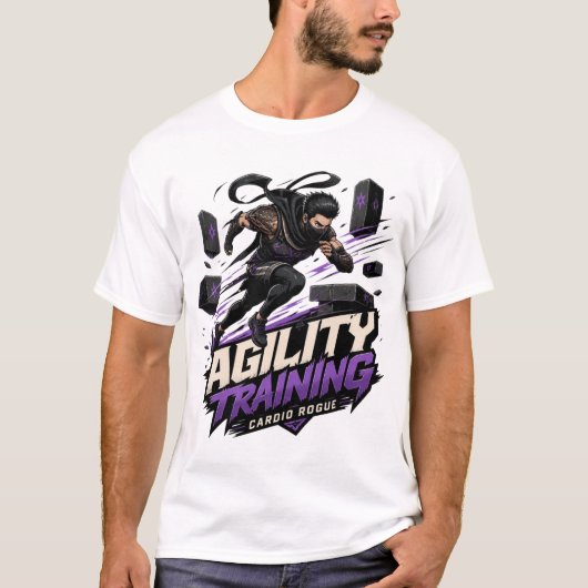 Agility Training Cardio Rogue: RPGスピードとパルクール Tシャツ (正面)
