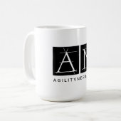 AgilityNerdの大きいロゴのマグ コーヒーマグカップ (正面左)