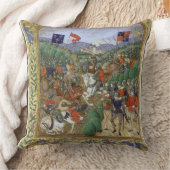 Agincourtの戦い、1415年10月25日(w/c papで クッション (ブランケット)