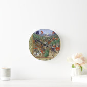 Agincourtの戦い、1415年10月25日(w/c papで ラウンド壁時計 (ホーム)