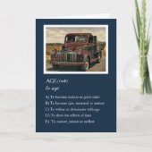 Aging - I'll Make it up as I Go - Birthday Card カード (正面)