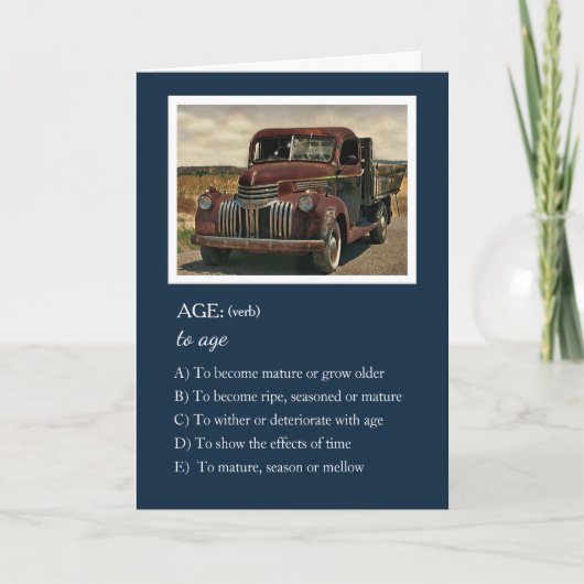 Aging - I'll Make it up as I Go - Birthday Card カード (正面)