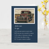 Aging - I'll Make it up as I Go - Birthday Card カード (黄色い花)