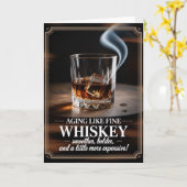 Aging Like Fine Whiskey – Birthday Design for Him カード (黄色い花)