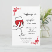 Aging Like Fine Wine Birthday Party 招待状 (スタンド正面)