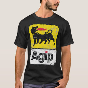 AGIP潤滑剤ロゴ1968 - 1998動揺してバージョン Tシャツ