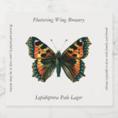 Aglais urticae - The Small Tortoiseshell Butterfly ビールラベル (シングルラベル)