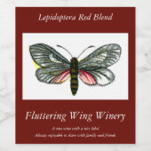 Aglaope infausta – アーモンド – ツリーリーフスケルトン ワインラベル (シングルラベル)