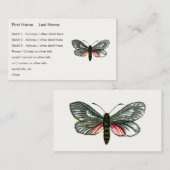 Aglaope infausta – アーモンド – ツリーリーフスケルトンB 名刺 (正面/裏面)