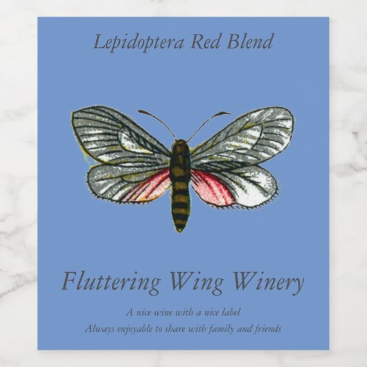 Aglaope infausta - Almond-Tree Leaf Skeletonizer W ワインラベル (シングルラベル)