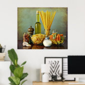 aglio, olio e peperoncino (ガーリック、油、チリ) ポスター (ホームオフィス)