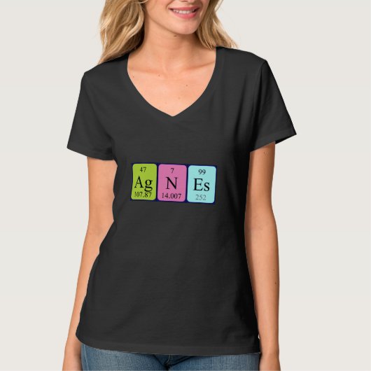Agnes期別表名のシャツ Tシャツ (正面)