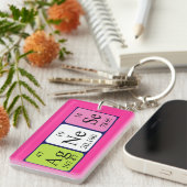 Agnese定期テーブル名キーリング キーホルダー (正面右)