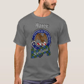Agnewクランバッジとタータン Tシャツ (正面)