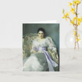 Agnewジョン・シンガー・サージェントの女性メッセージカード カード (黄色い花)