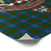 Agnew Clanバッジ&タータンチェック8.5x11ポスター ポスター (角)